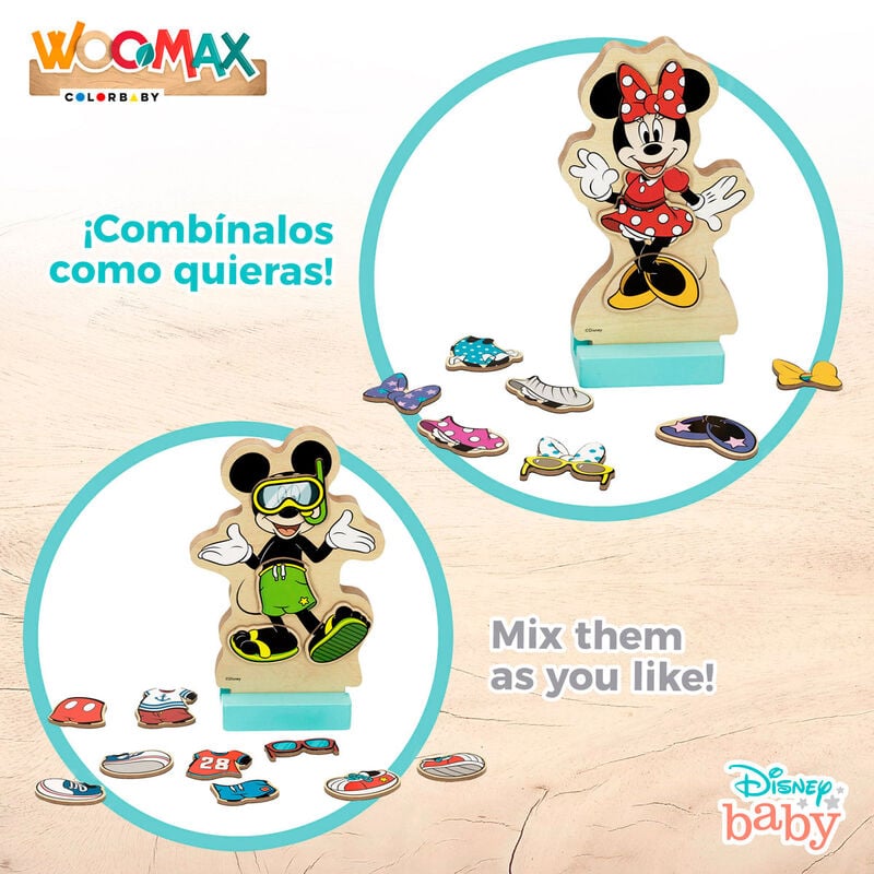 Juego magnetico madera vestidos Minnie Disney - imagen 5