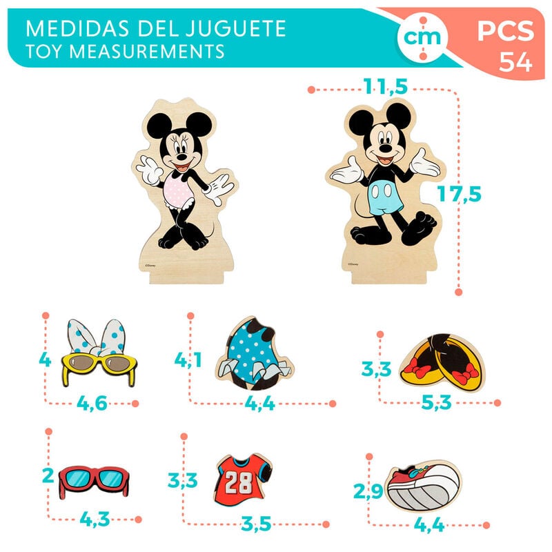 Juego magnetico madera vestidos Minnie Disney - imagen 7