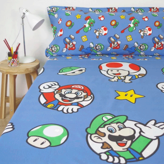 Juego sabanas Super Mario Bros 90cm - imagen 3