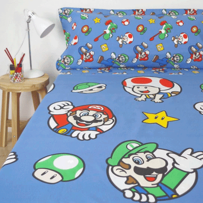 Juego sabanas Super Mario Bros 90cm - imagen 3