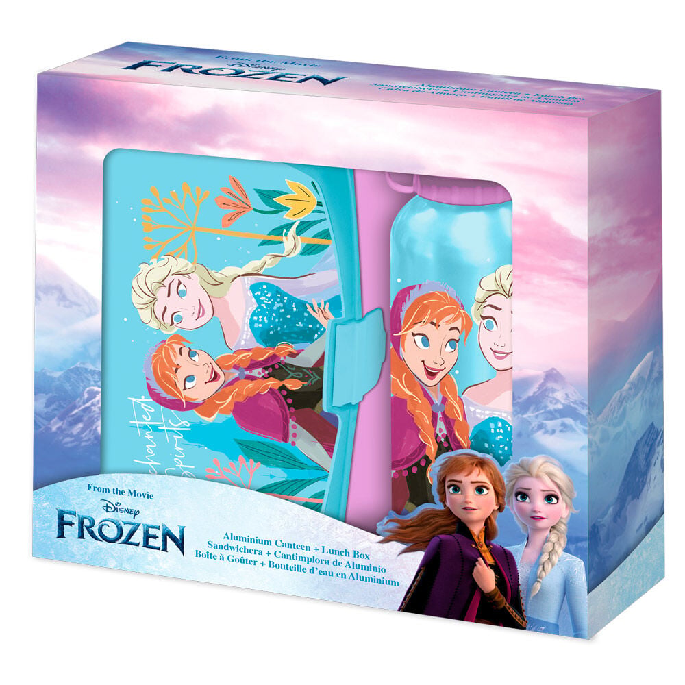 Blister Sandwichera + Cantimplora aluminio Frozen Disney 500ml - imagen 2