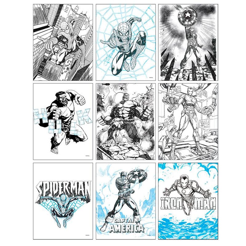Set papeleria coloreable Vengadores Avengers Marvel - imagen 3
