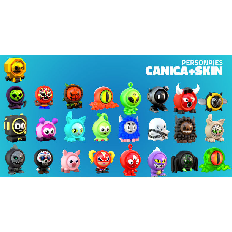 Set 6 Canicas + Skin Freak Marbles