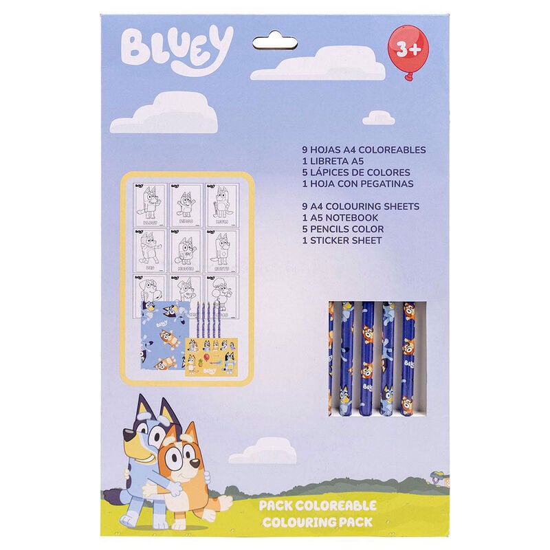 Set papeleria coloreable Bluey - imagen 2