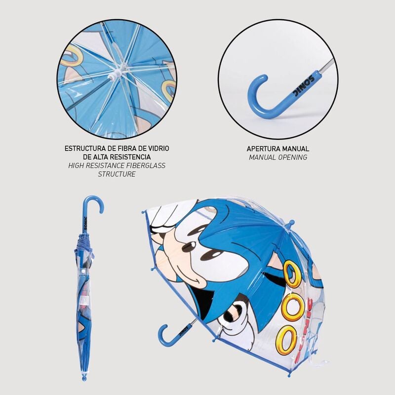 Paraguas manual burbuja Sonic The Hedgehog 45cm - imagen 3