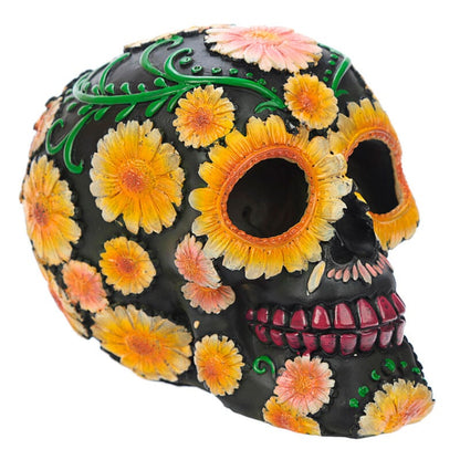 Figura Calavera Día de los Muertos Margaritas 11cm - imagen 4