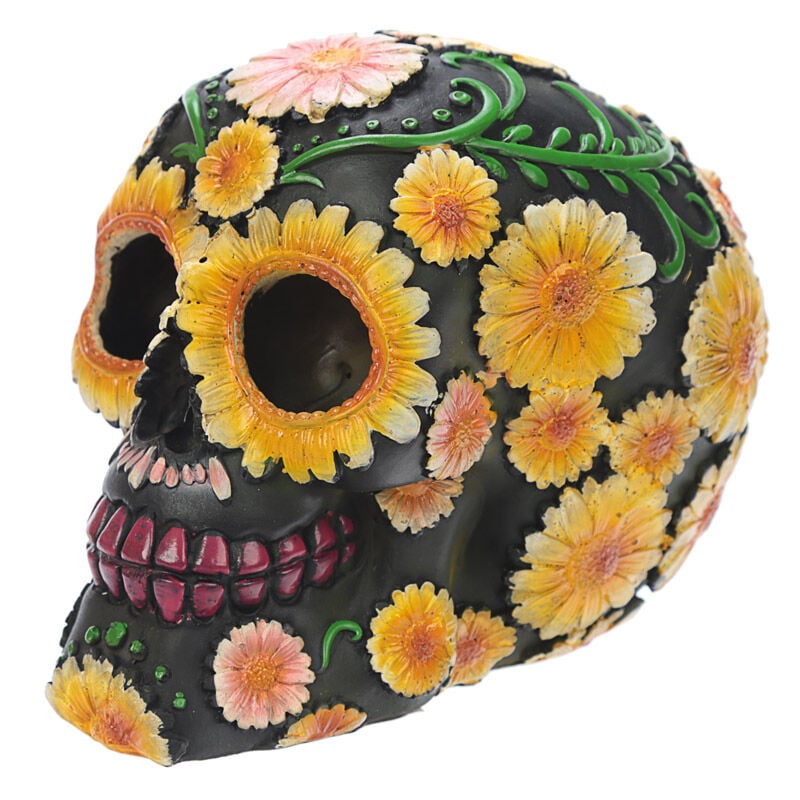 Figura Calavera Día de los Muertos Margaritas 11cm - imagen 6