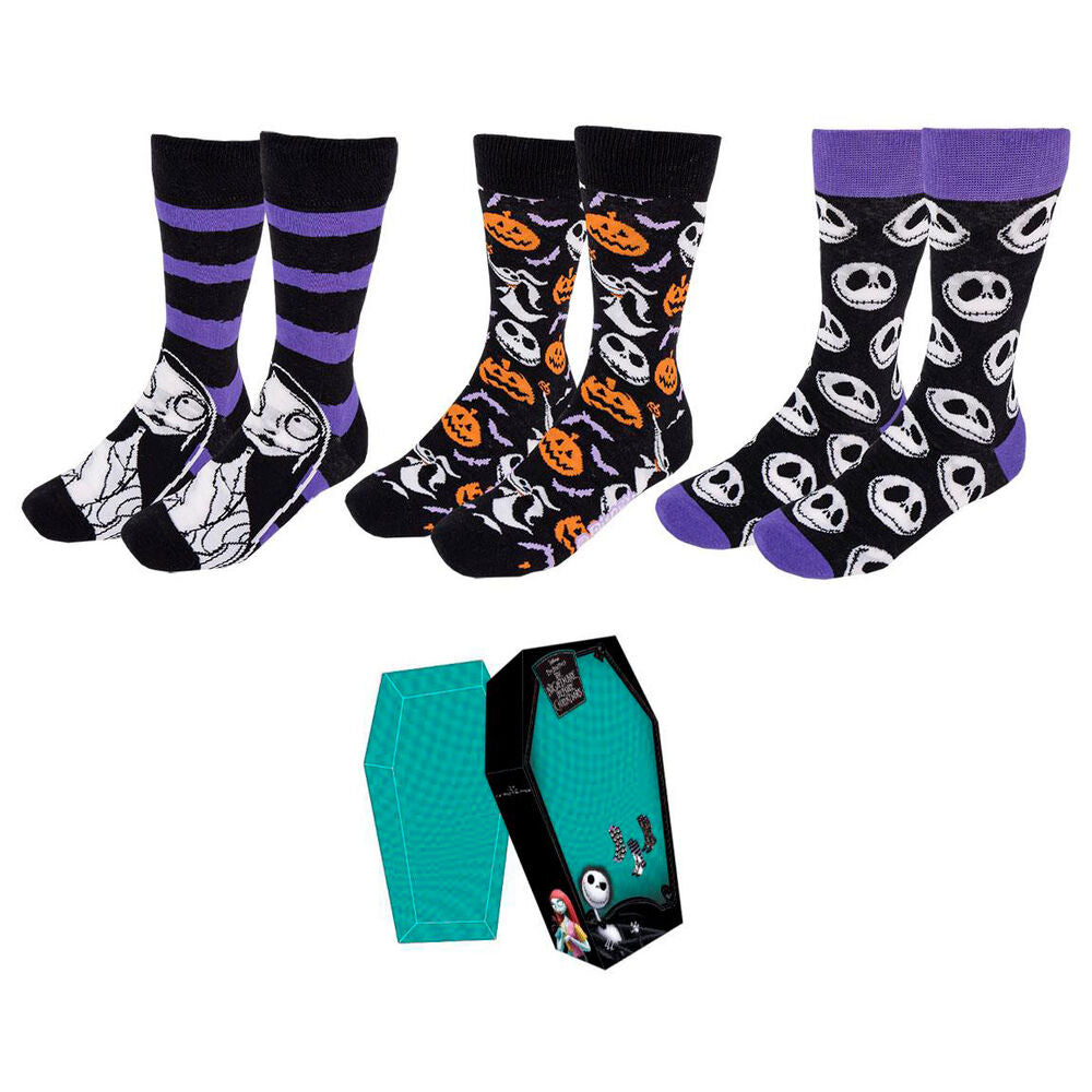 Set 3 calcetines Pesadilla Antes de Navidad Disney - imagen 4