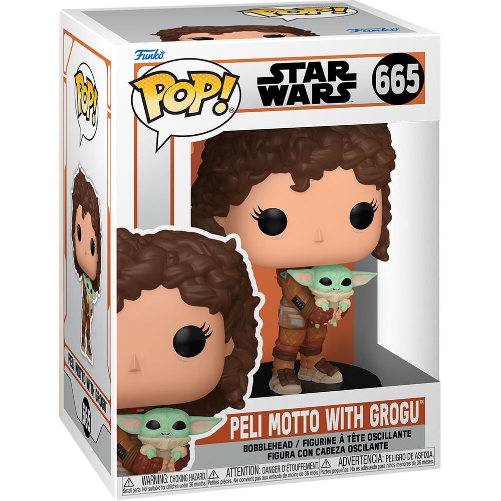 Figura POP Star Wars Mandalorian 9 Peli Motto with Grogu - imagen 2