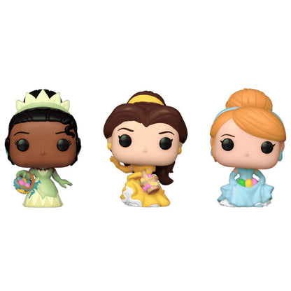 Blister 3 figuras Carrot Pocket POP Disney Princesas Cenicienta Tiana Bella - imagen 2