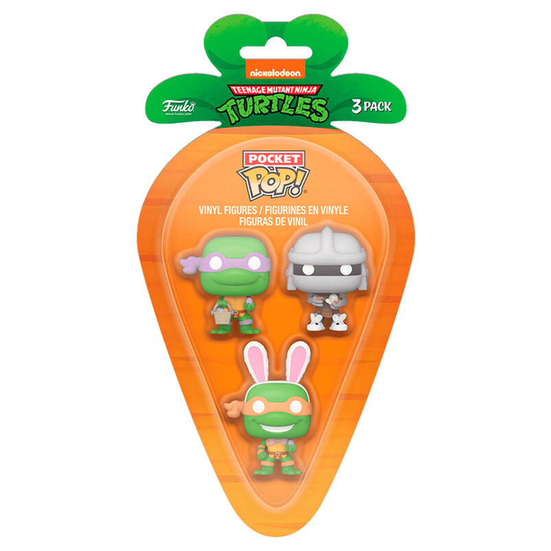 Blister 3 figuras Carrot Pocket POP Tortugas Ninja Donatello Shredder