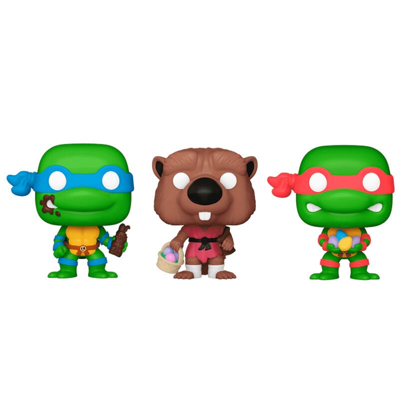 Blister 3 figuras Carrot Pocket POP Tortugas Ninja Splinter Leonardo Raphael - imagen 2