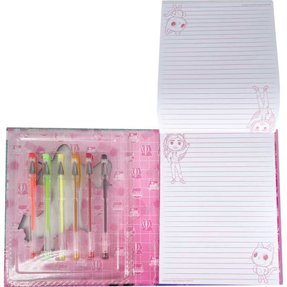 Blister cuaderno + 6 boligrafos gel La Casa de Muñecas de Gabby - imagen 2