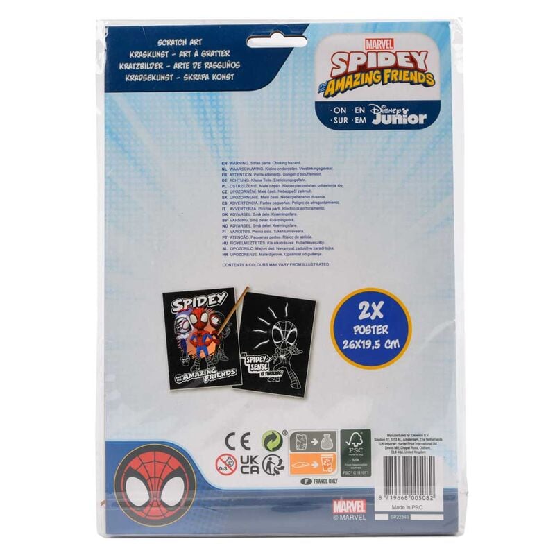 Set papeleria Scratch Art Spiderman Marvel - imagen 2