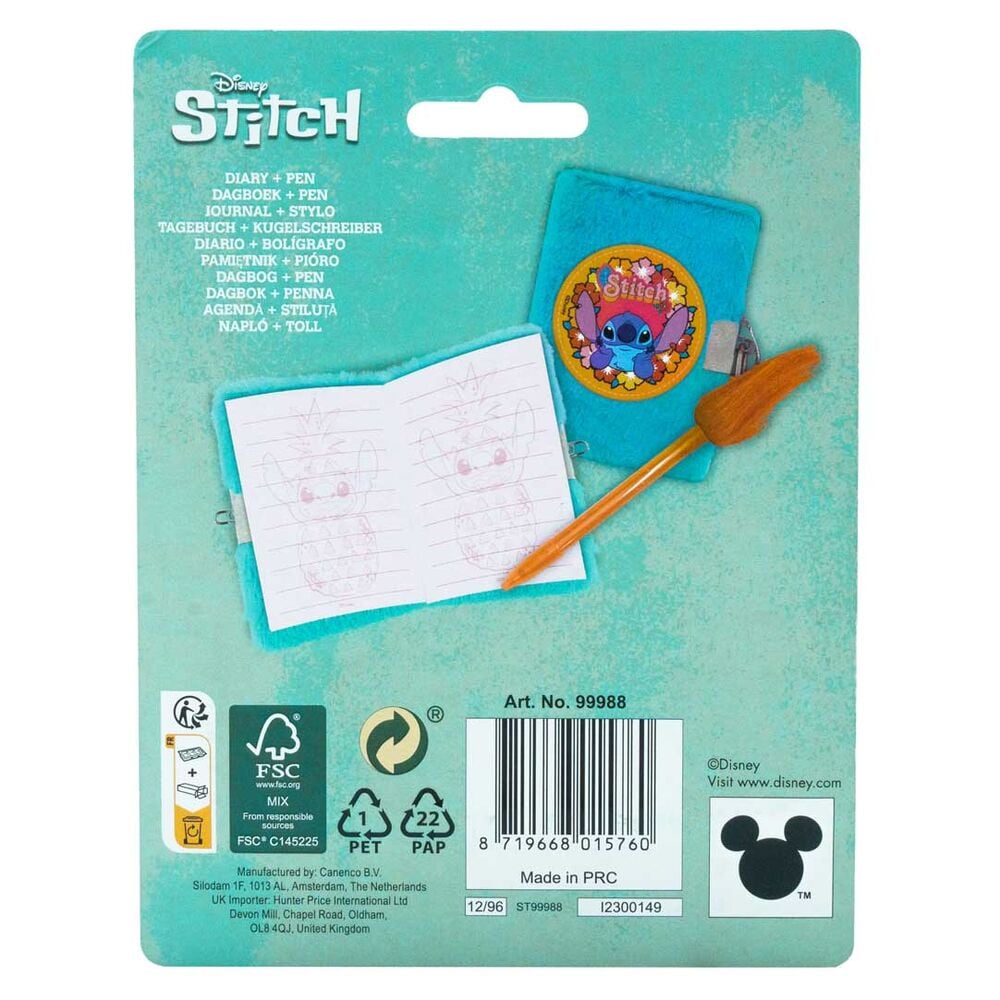 Mini diario + boligrafo Stitch Disney - imagen 3