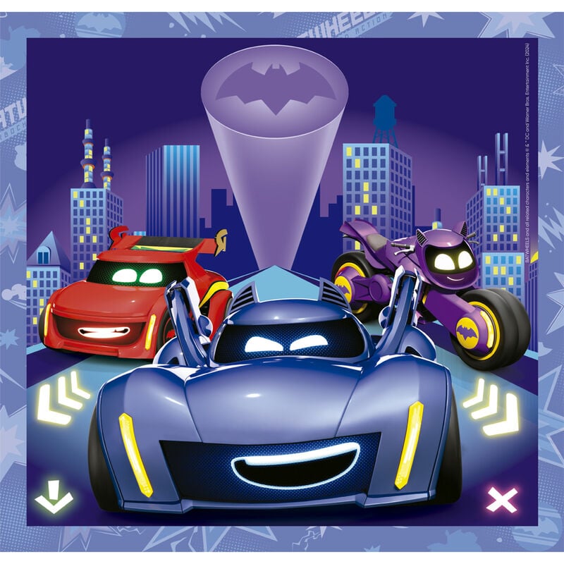 Puzzle maxi Batwheels DC Comics 3x48pzs - imagen 2