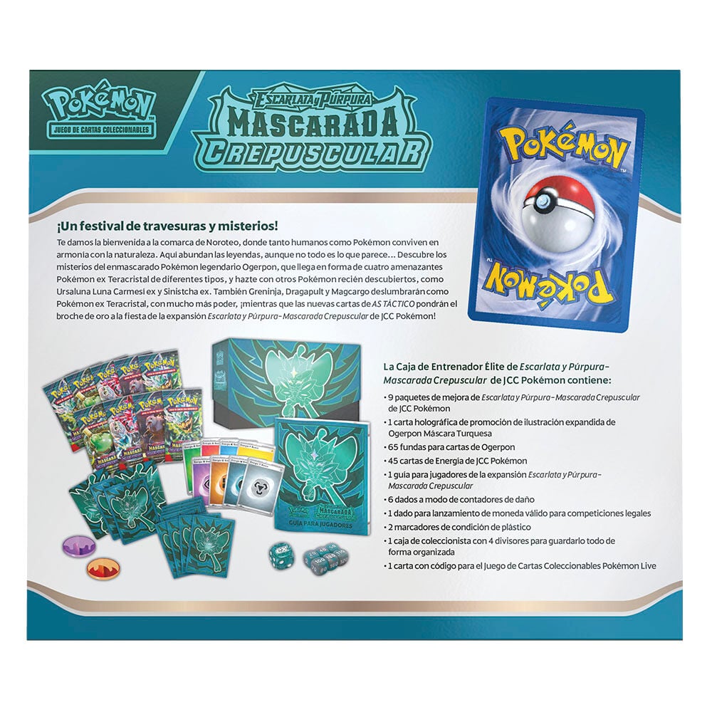 Estuche cartas Mascarada Crepuscular Escarlata y Purpura Pokemon español - imagen 2