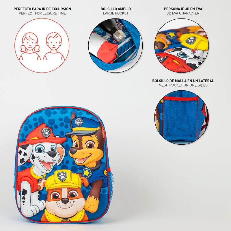 Mochila 3D Patrulla Canina Paw Patrol 31cm - imagen 3