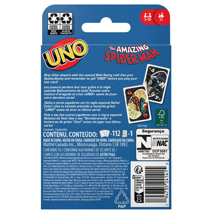 Juego cartas UNO Spiderman Marvel - imagen 4