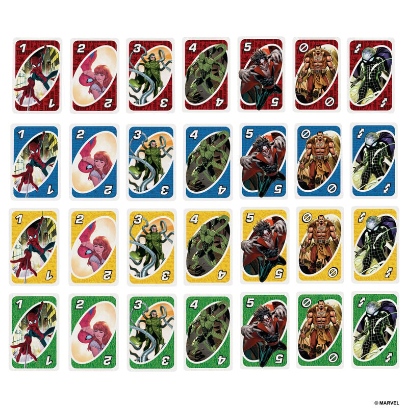 Juego cartas UNO Spiderman Marvel - imagen 5