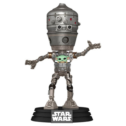 Figura POP Deluxe Star Wars The Mandalorian IG-12 with Grogu - imagen 2