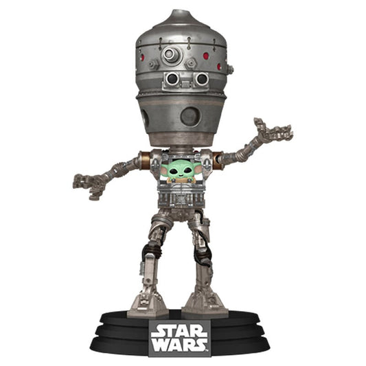 Figura POP Deluxe Star Wars The Mandalorian IG-12 with Grogu - imagen 2
