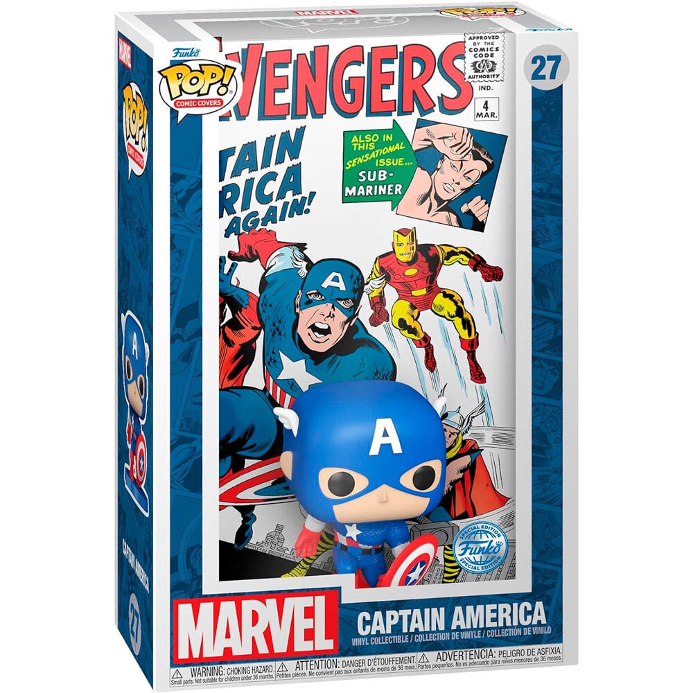 Figura POP Comic Cover Marvel Avengers Capitan America - imagen 2