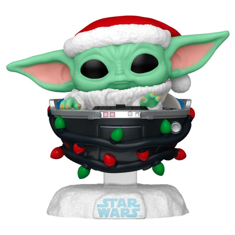 Figura POP Star Wars Grogu with Santa Hat in Pram - imagen 2