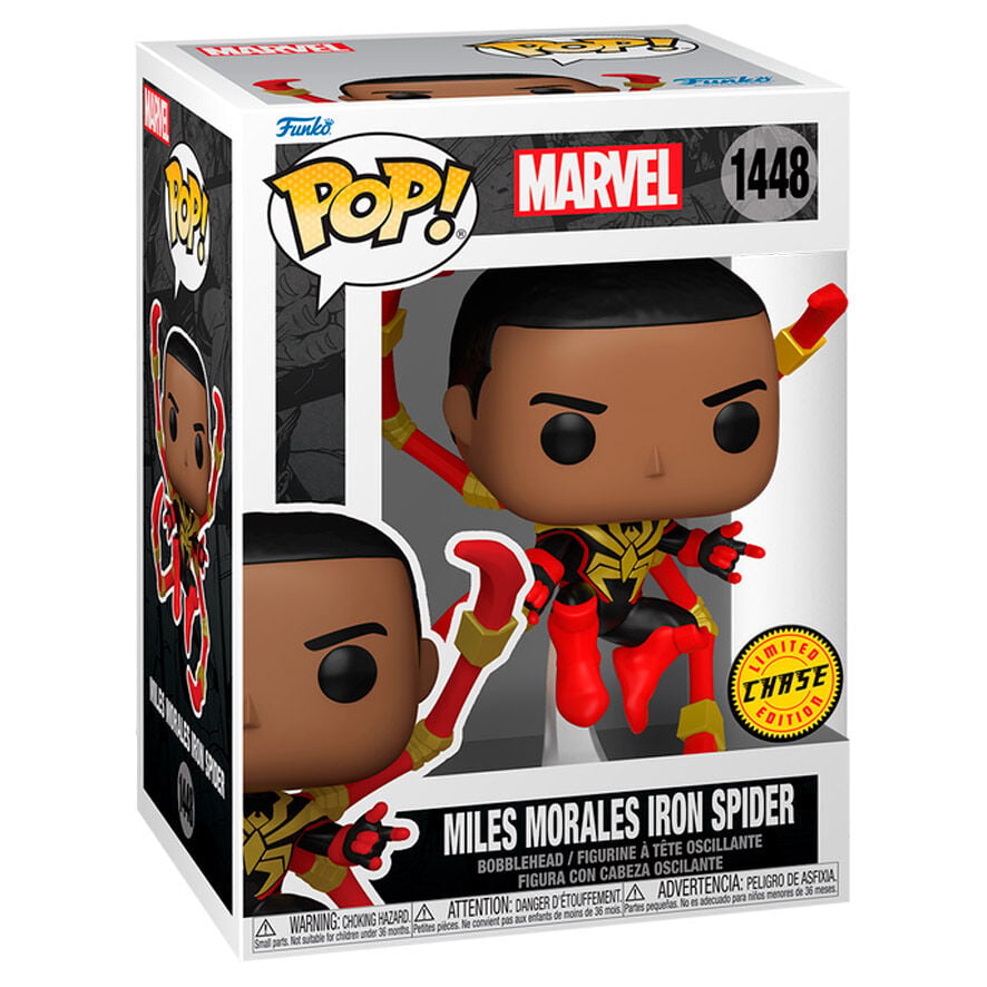 Figura POP Marvel Miles Morales Iron Spider 5 + 1 Chase - imagen 3