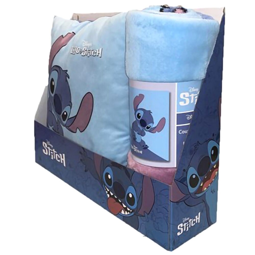 Set manta polar + cojin Stitch Disney - imagen 3