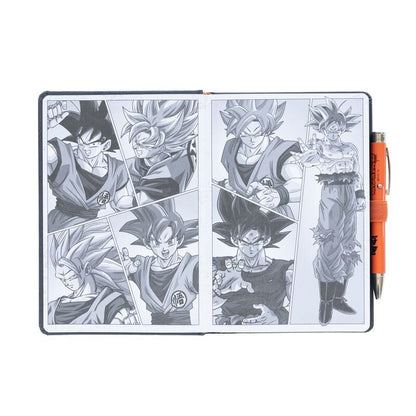 Cuaderno A5 premium + boligrafo proyector Dragon Ball Super