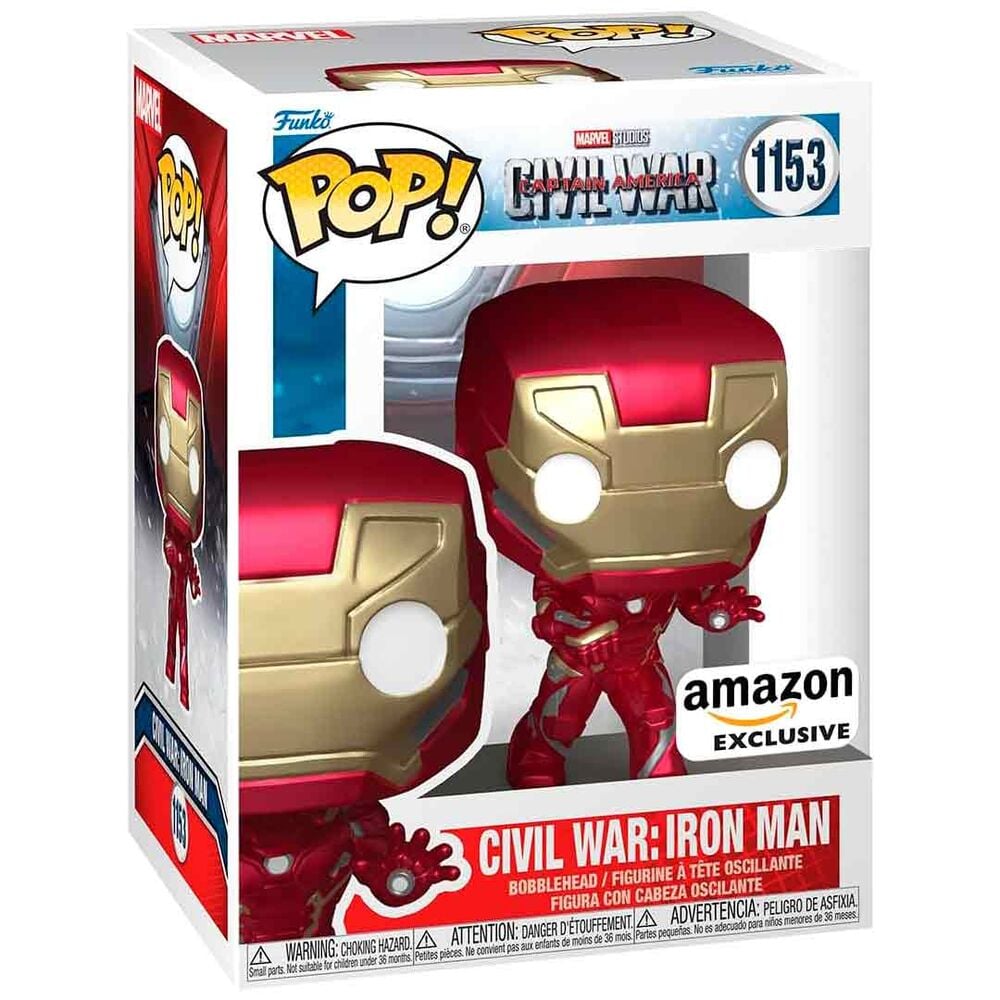 Figura POP Marvel Civil War Captain America - Civil War Iron Man Exclusive - imagen 2