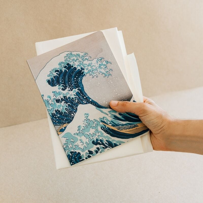 Set 3 cuadernos A5 La Gran Ola de Kanagawa Hokusai - imagen 3