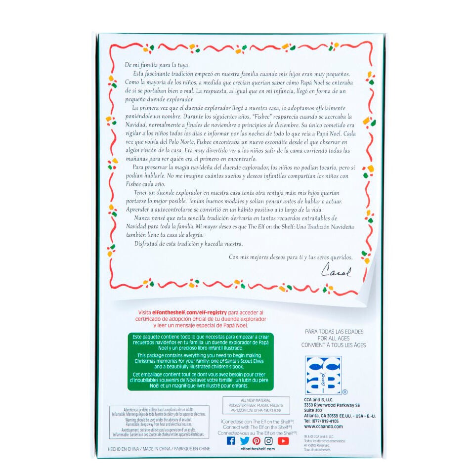 Set Cuento + Muñeco Elfo The Elf On the Shelf español