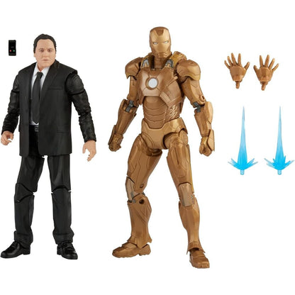 Blister 2 figuras Happy Hogan and Iron Man Mark XXI Iron Man 3 The Infinity - imagen 2