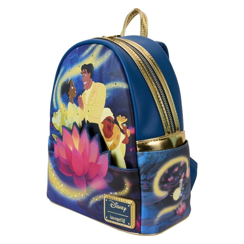 Mochila 15th Anniversary Tiana y El Sapo Disney Loungefly 26cm - imagen 4