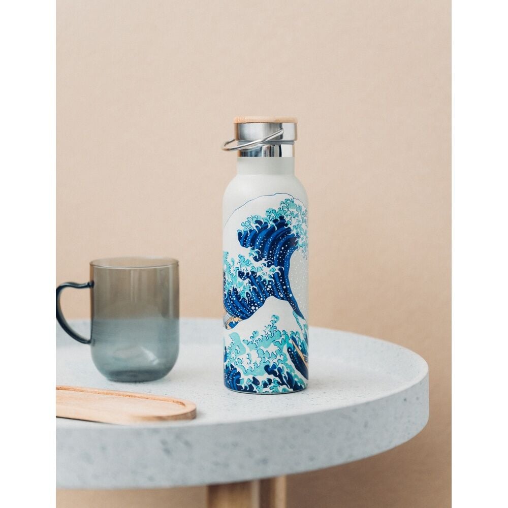 Botella acero inoxidable La Gran Ola de Kanagawa Hokusai 500ml - imagen 3