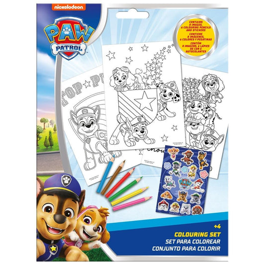Set Colorear pegatinas Patrulla Canina Paw Patrol