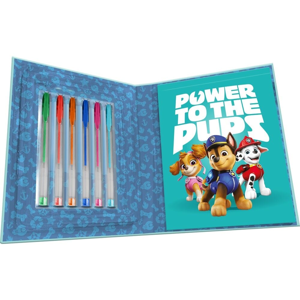 Cuaderno actividades + 6 boligrafos de gel Patrulla Canina Paw Patrol - imagen 2