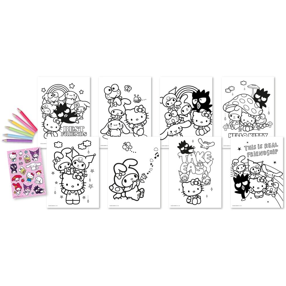 Set colorear pegatinas Hello Kitty and Friends - imagen 2