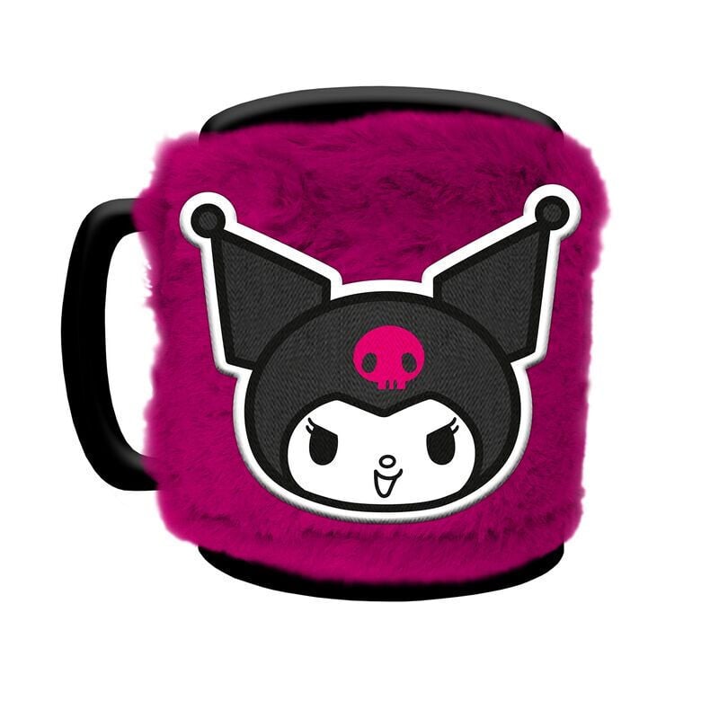Taza funda de peluche Kuromi Hello Kitty 440ml - imagen 2