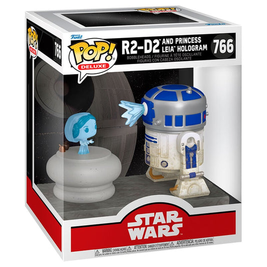 Figura POP Deluxe Star Wars R2-D2 and Princess Leia Hologram - imagen 2