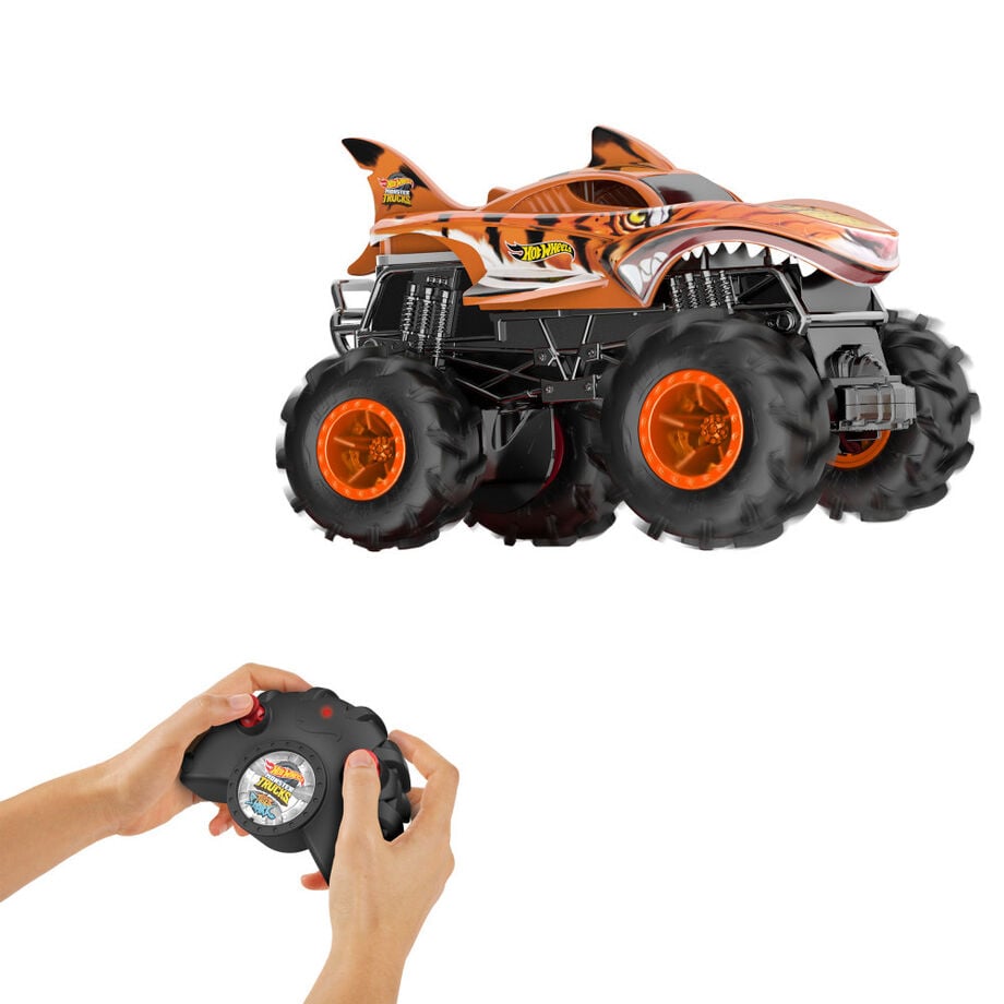 Coche radio control Tiger Shark Monster Trucks Hot Wheels - imagen 3