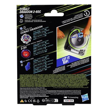 Set Premium lanzador con cuerda y top Cobalt Dragoon 2-60C Beyblade X