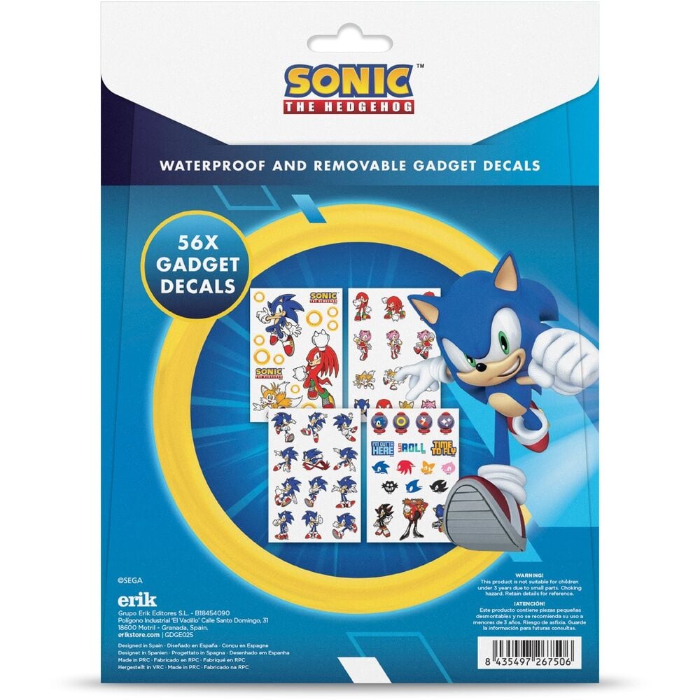 Set pegatinas reutilizables Sonic The Hedgehog - imagen 2
