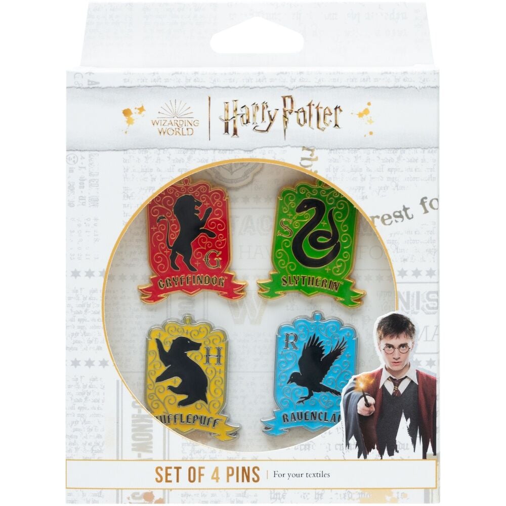 Set 4 pins Hogwarts Harry Potter - imagen 2