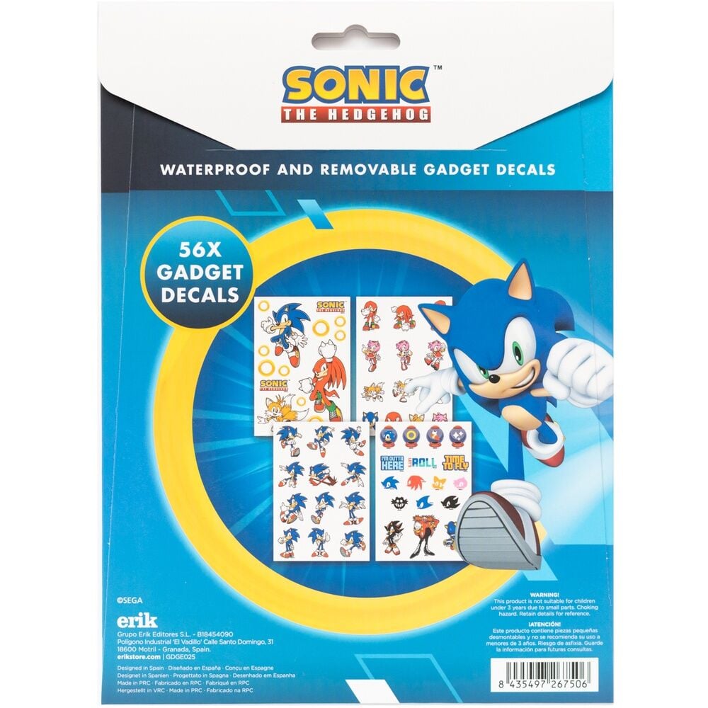 Set pegatinas reutilizables Sonic The Hedgehog - imagen 3