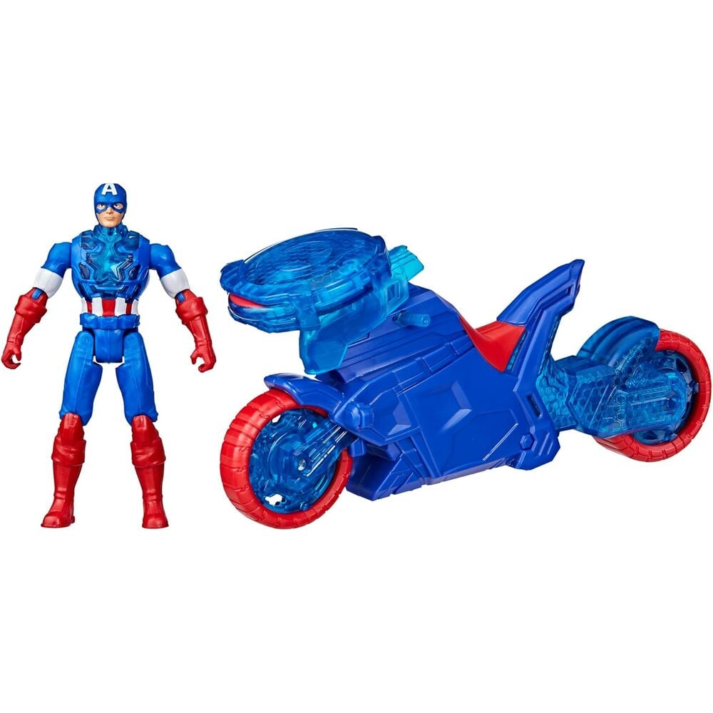 Moto Lanzaescudos + figura Capitan America Los Vengadores Avengers Marvel - imagen 2
