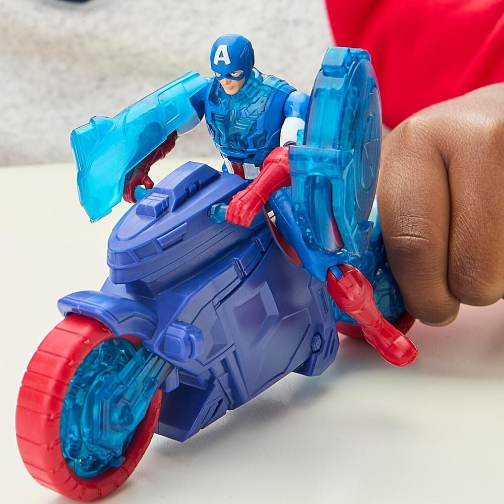 Moto Lanzaescudos + figura Capitan America Los Vengadores Avengers Marvel - imagen 5