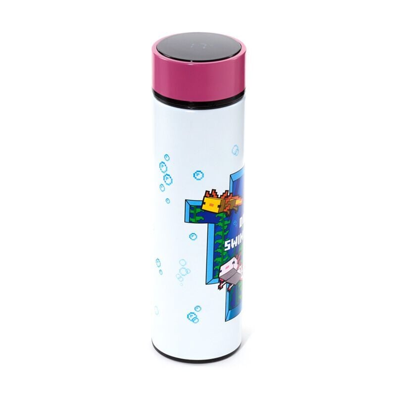 Botella acero inoxidable termo Ajolote Minecraft termometro 450ml - imagen 4